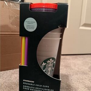 Starbucks Color-Changing Cold Cups with Vibrant Straws